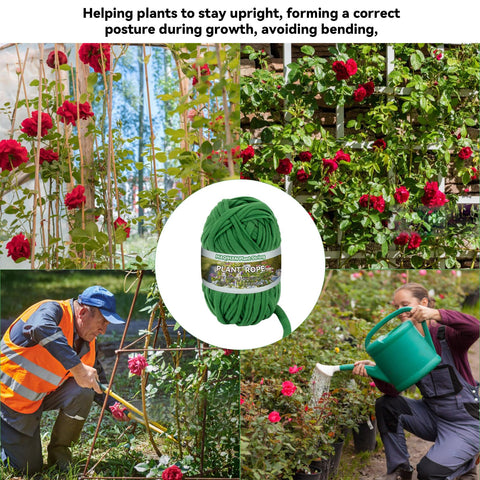 MAQIHAN 115ft roll garden string keeps multiple plants secured efficiently.