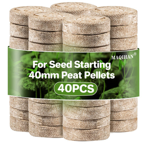 MAQIHAN peat pellets before swelling; compact and easy to store.