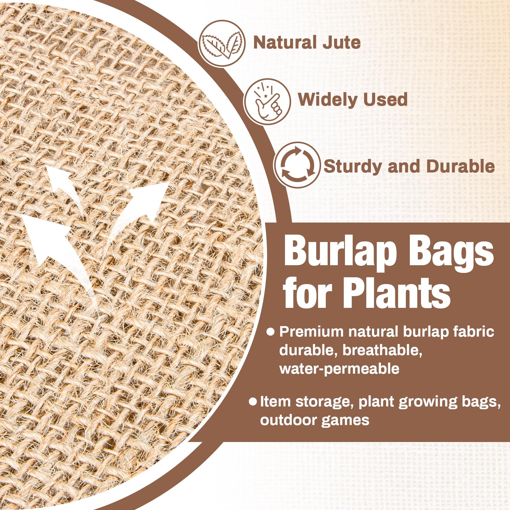 MAQIHAN breathable burlap fabric promotes airflow around produce