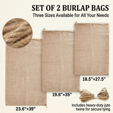MAQIHAN burlap sack for garden storage, versatile and handy.