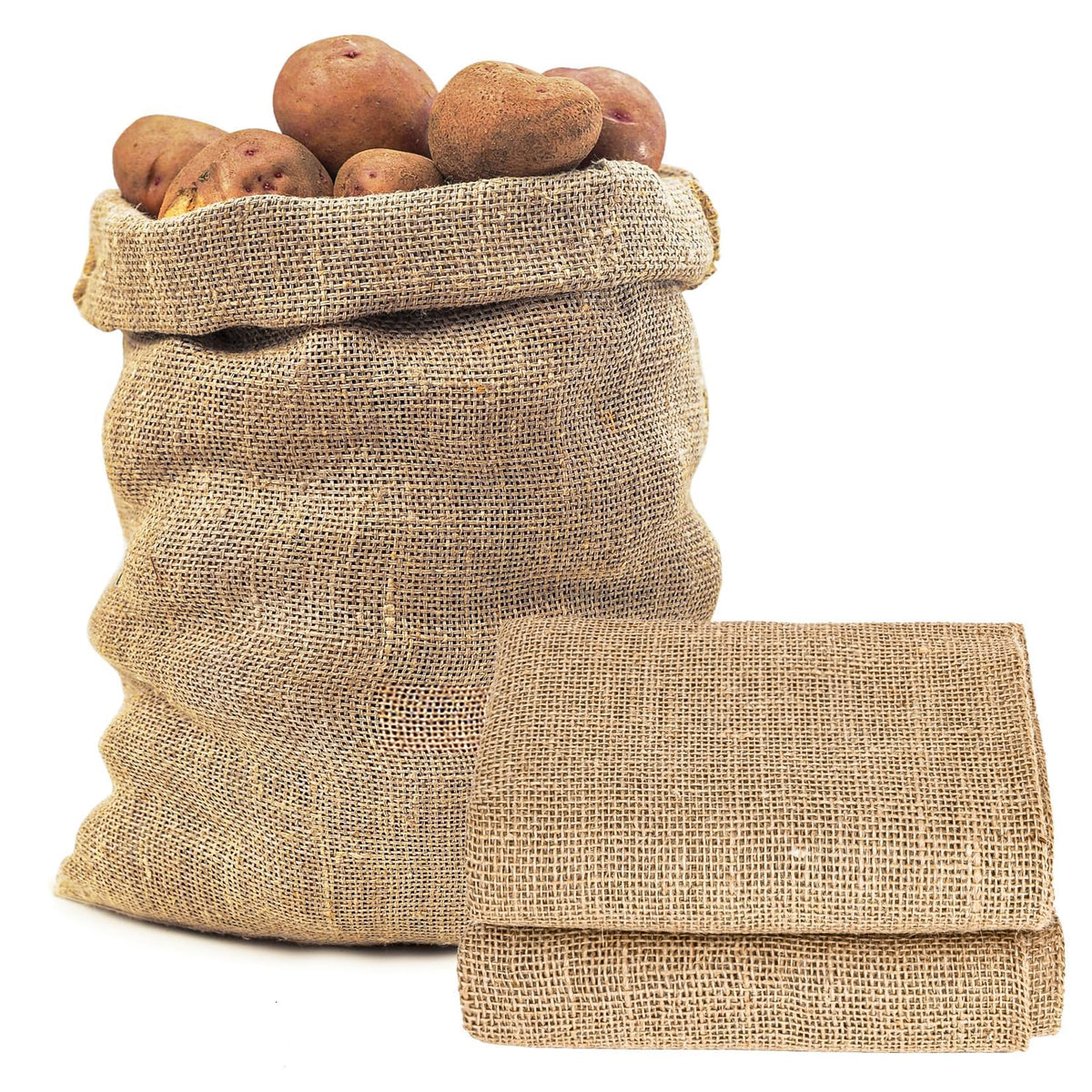 MAQIHAN burlap sack for plants, breathable bags for gardening and storage.
