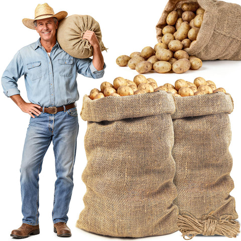 MAQIHAN burlap sack for potato storage with breathable jute fibers