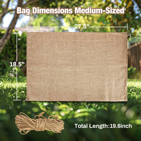 MAQIHAN burlap sack with rope, easy to carry and hang for use.