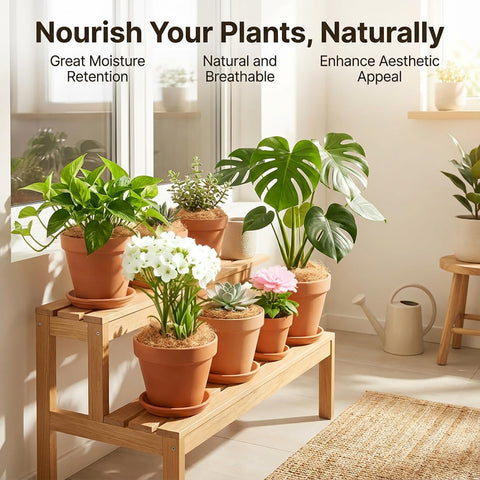 MAQIHAN coconut husk fiber soil covering in plant pot