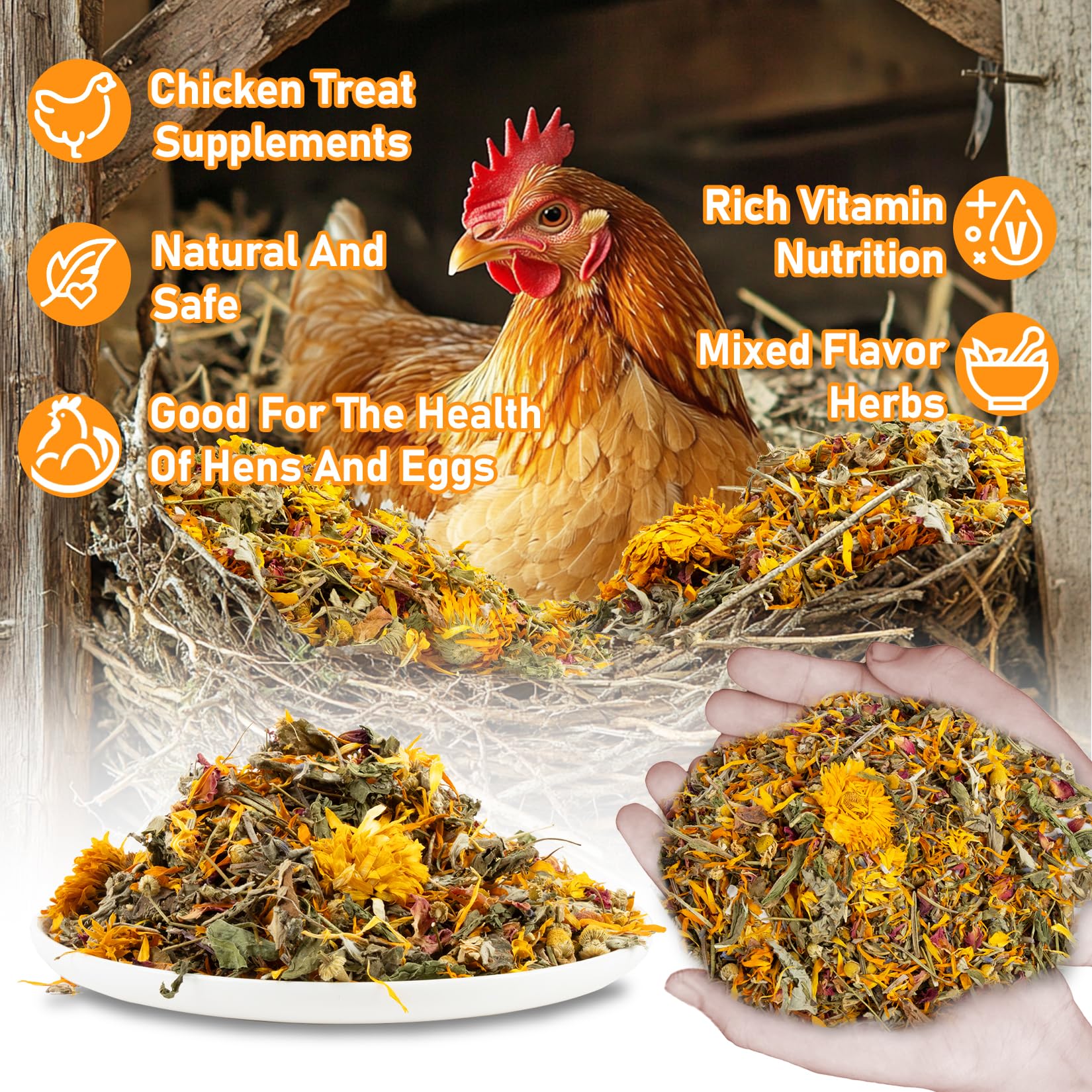 MAQIHAN coop mat herbs add natural aroma encouraging hens to lay