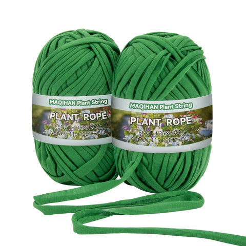 MAQIHAN garden string with soft elastic ties gently supports delicate stems in home gardens.