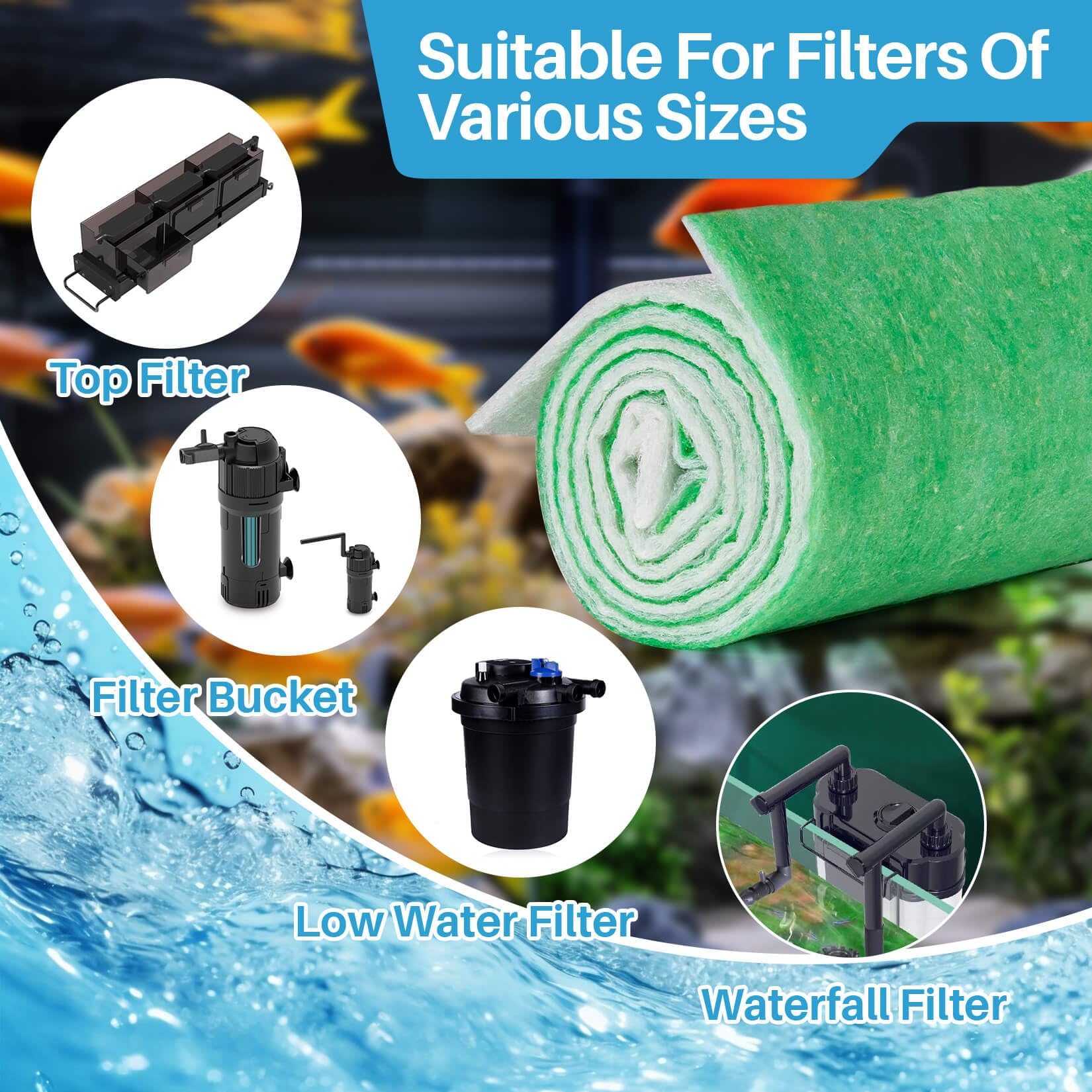 MAQIHAN koi pond media supports durable reuse