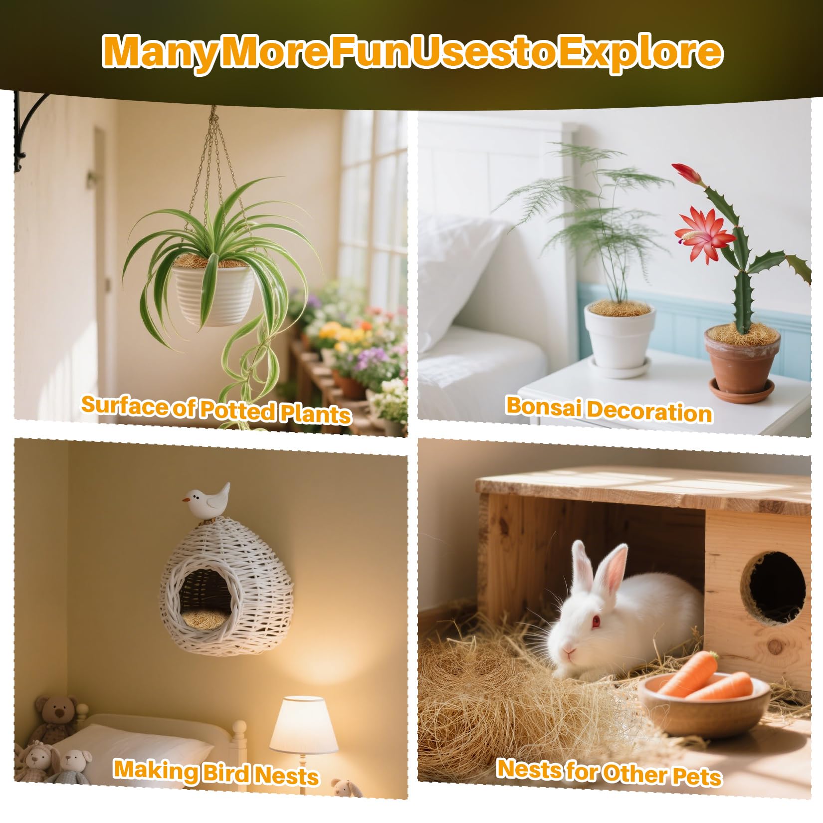 MAQIHAN natural fiber crafts for DIY projects and home decorations.