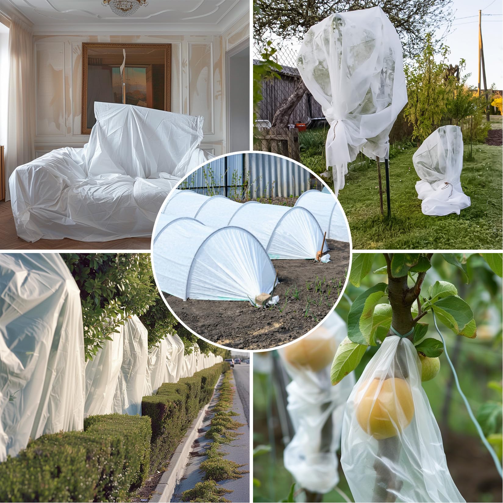 MAQIHAN frost cloth blocks pests while allowing light and air.
