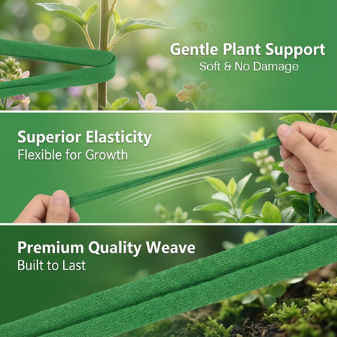 MAQIHAN plant ties for tomatoes and roses help growth without stem damage.