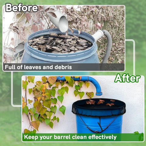 MAQIHAN polyester rain barrel net cover is durable and easy to install.