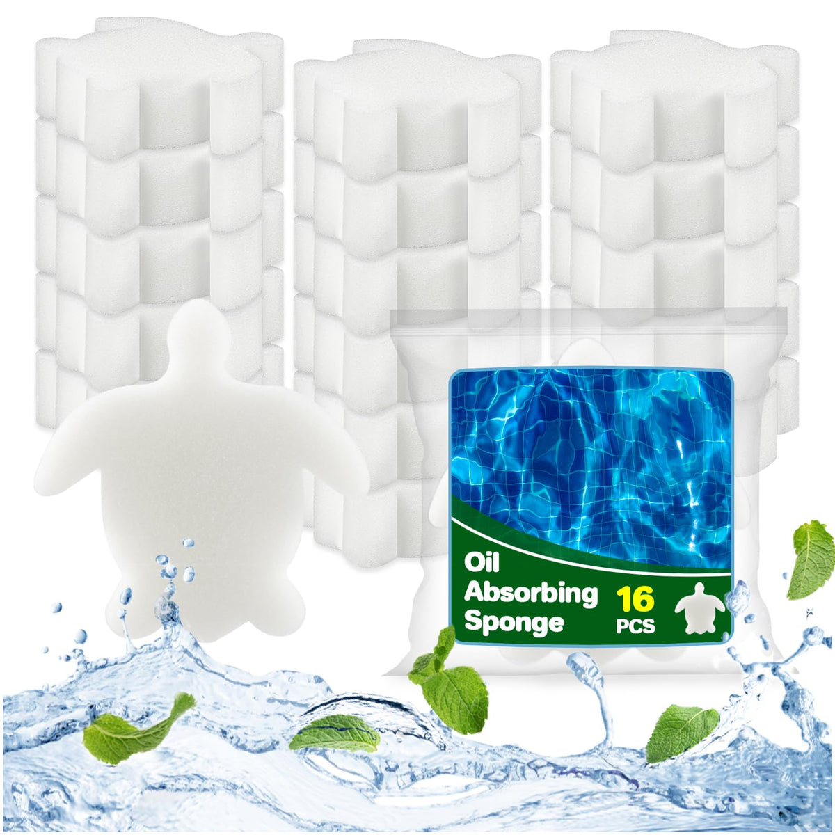MAQIHAN pool sponge absorber pack ready for pool maintenance and scum control.