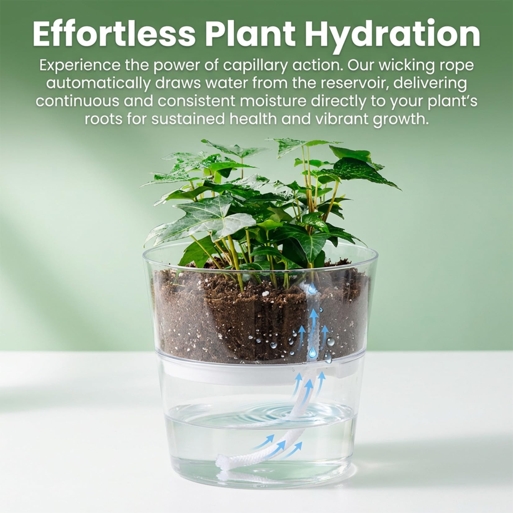 MAQIHAN reusable wicking cord supports ongoing plant care.