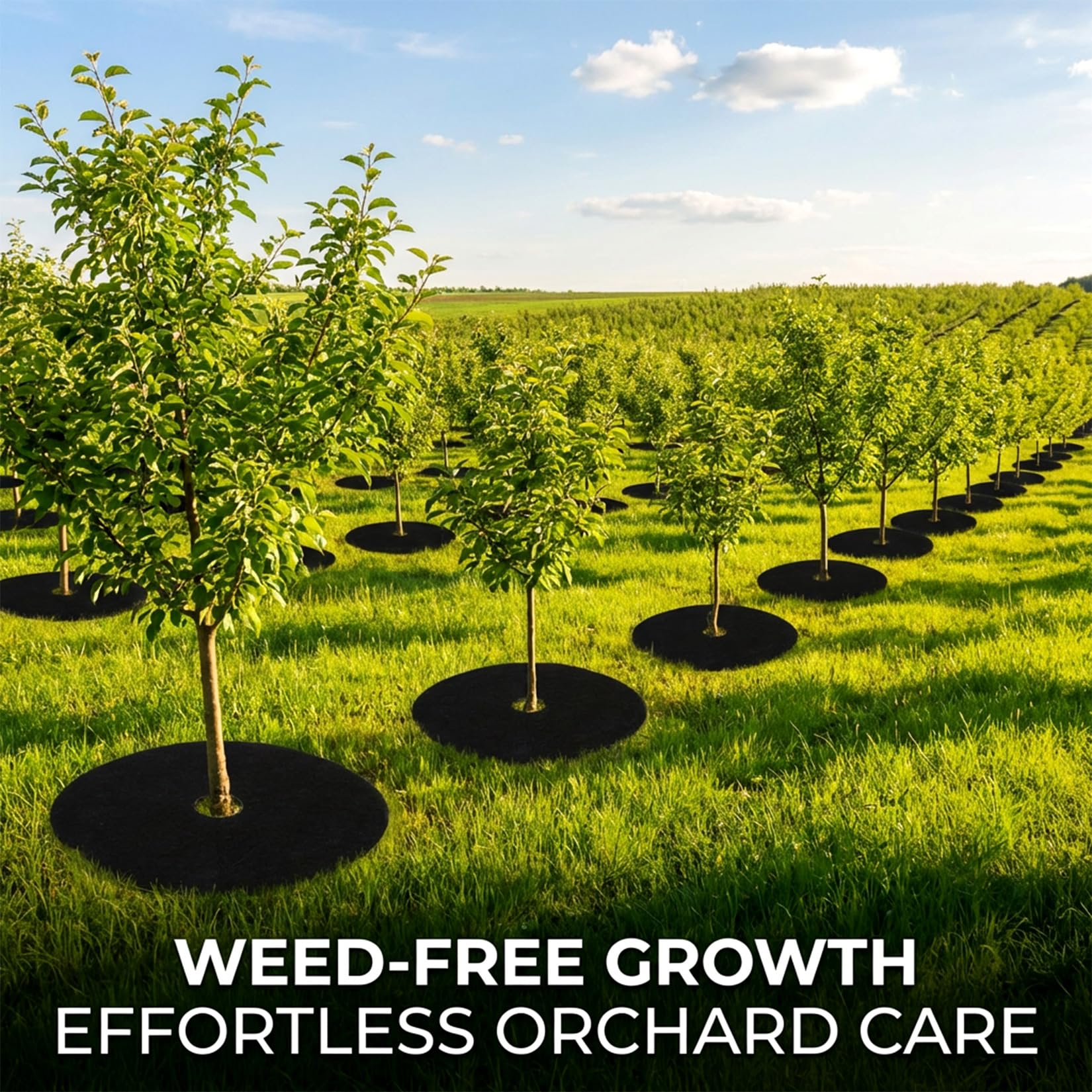 MAQIHAN root and trunk protection shields against lawn equipment impact.