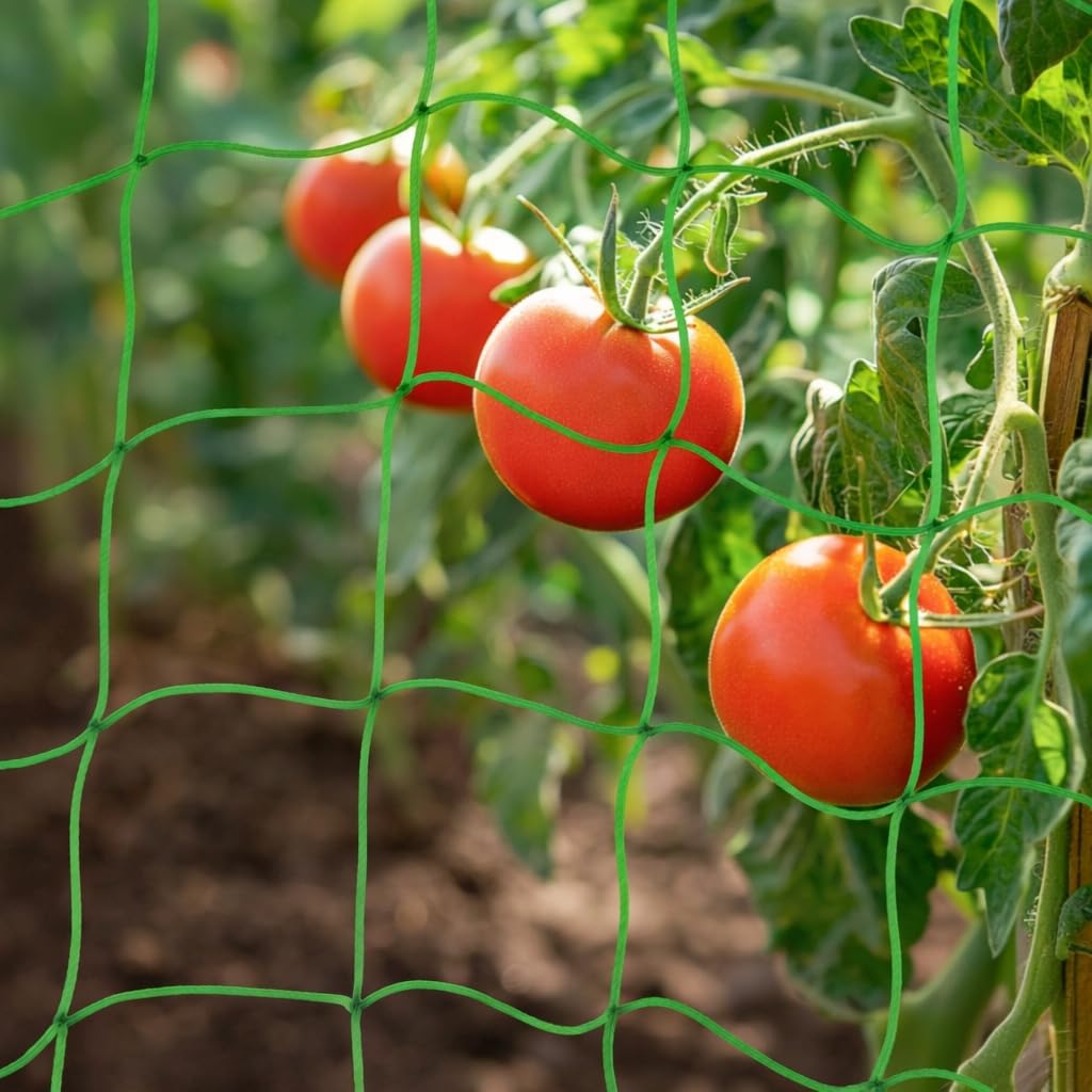 MAQIHAN trellis netting offers vegetable support for tomatoes and cucumbers in small gardens.