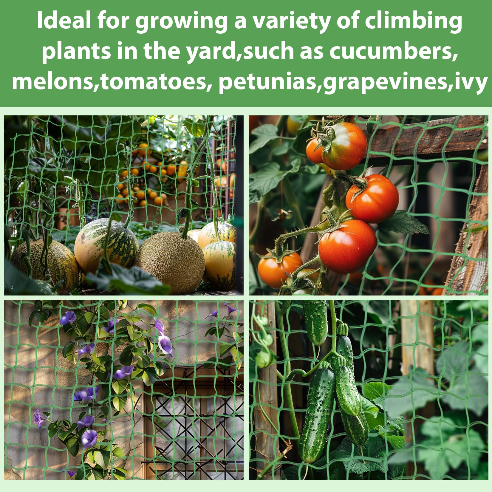 MAQIHAN vertical garden netting helps maximize space and airflow in compact setups.