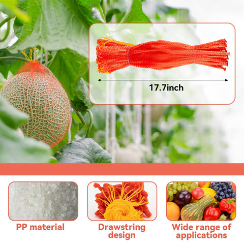 MAQIHAN Watermelon Nets hanging setup showing trellis attachment for heavy melons