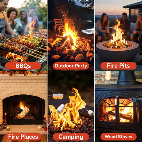 MAQIHAN wax wood roll igniting a campfire outdoors