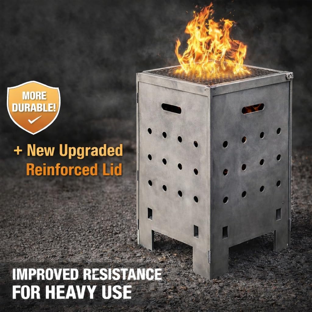 Marabuut Burn Barrel base provides stable support during yard waste burning.