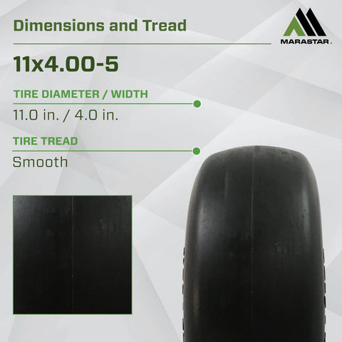 MARASTAR 00232-2PK flat-free tire wheel closeup showing oil-infused bushings for durability
