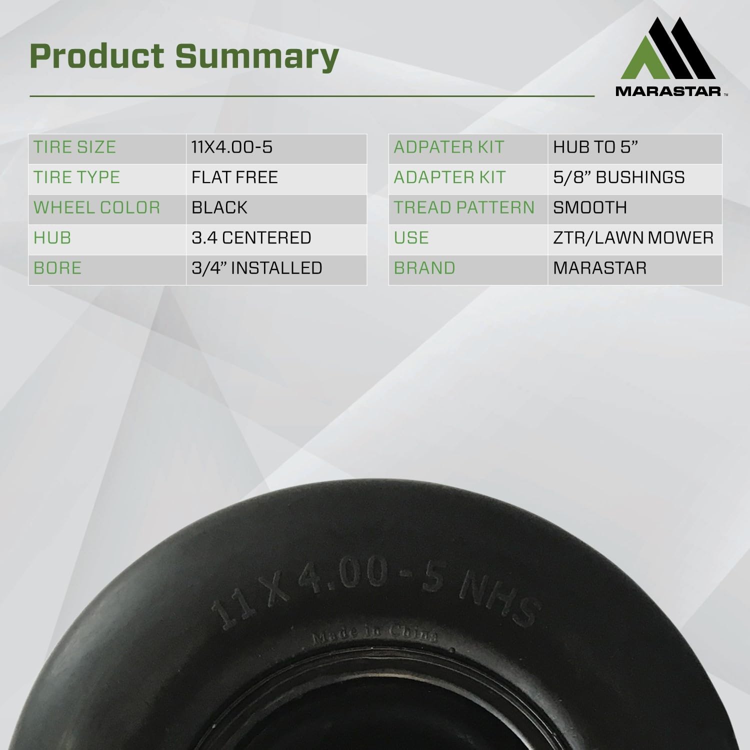 Packaging image of MARASTAR 00232-2PK flat-free tires and wheels