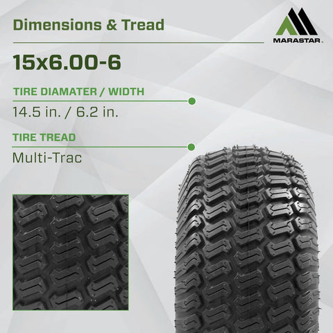 MARASTAR 21425 4-ply tire durability for any mowing condition