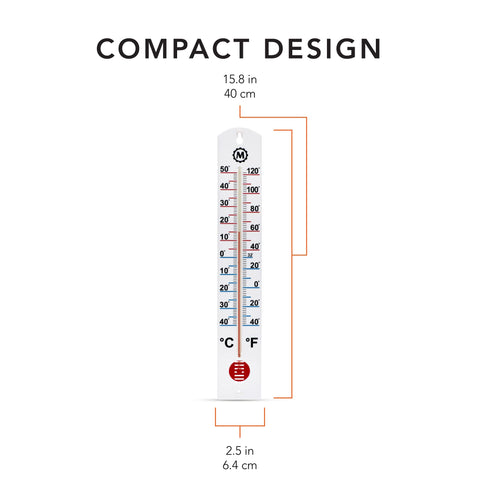 Large 16-inch numbers provide fast temperature checks from a distance