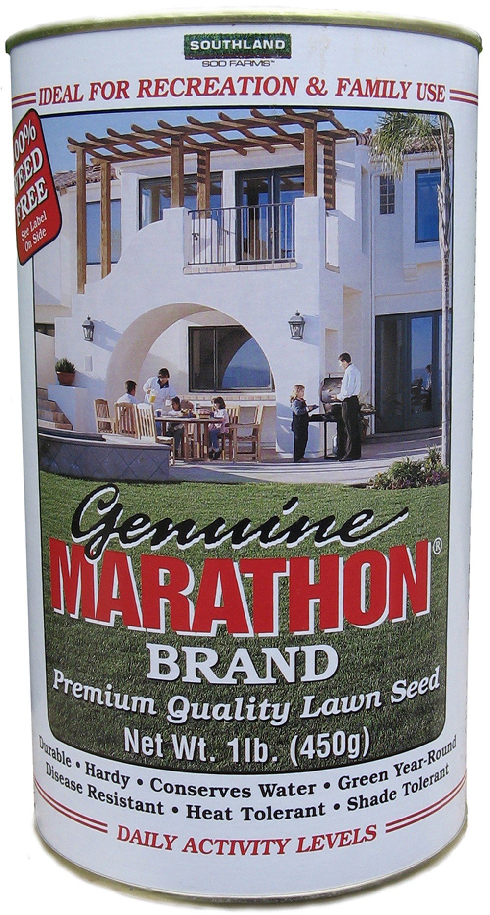Marathon Grass Seed Can 1lb for easy tall fescue lawn establishment