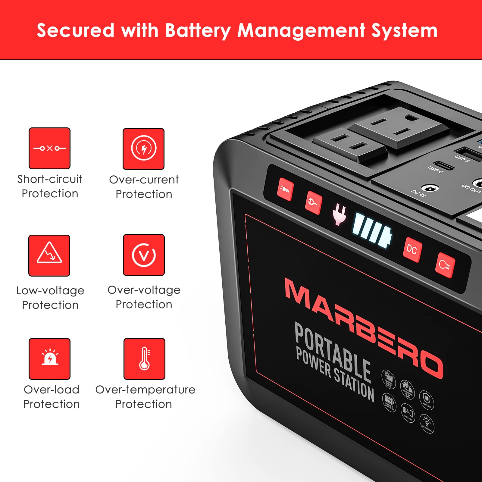 MARBERO 200W emergency use during camping trips