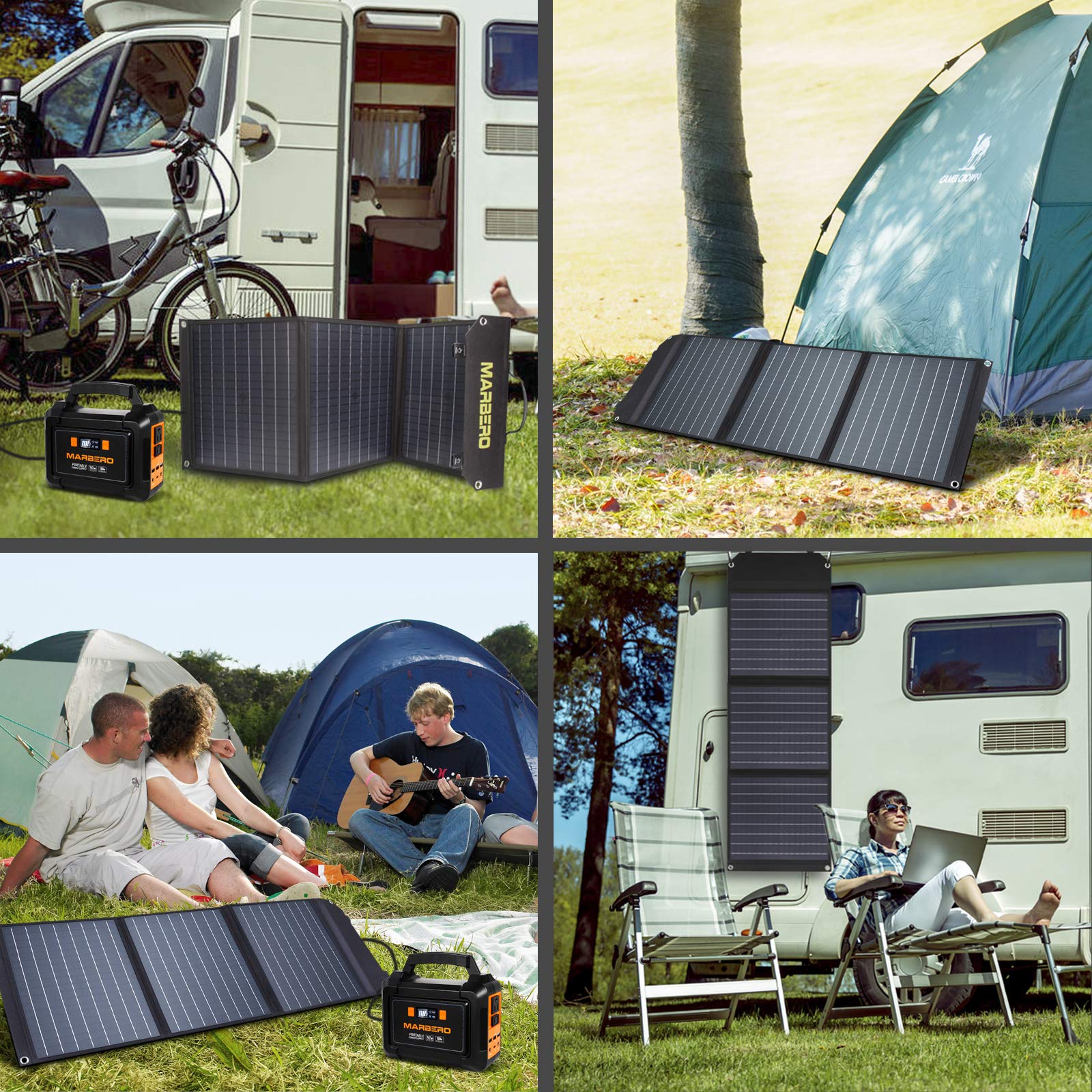 MARBERO 60W DC output 18V powers DC devices reliably.