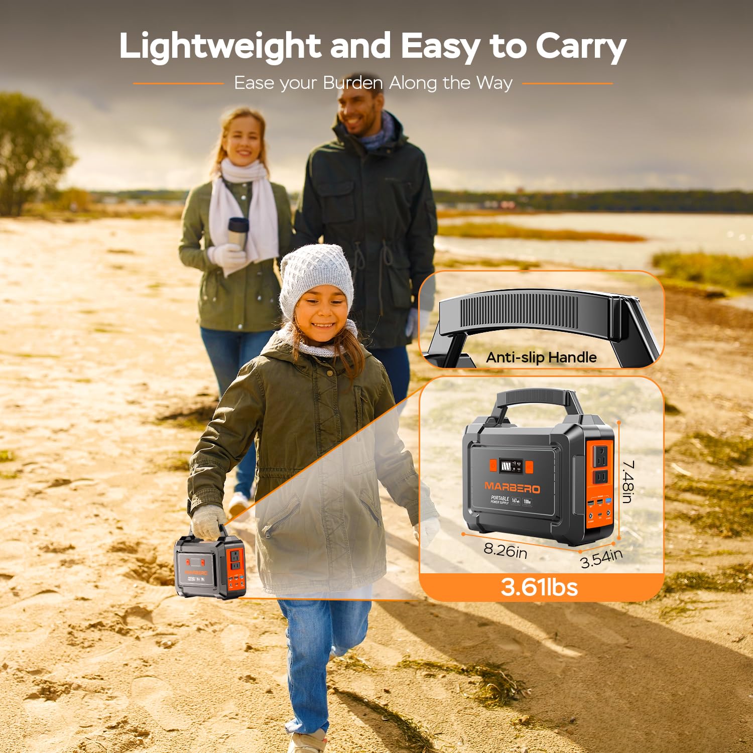 MARBERO LED flashlight with steady and SOS modes for emergencies