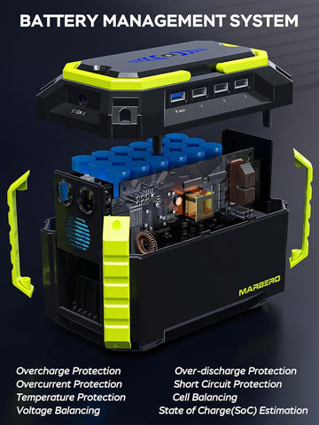 MARBERO lightweight portable design makes outdoor power easy to carry