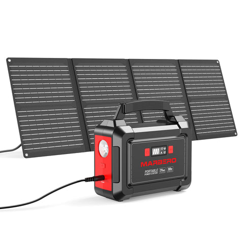 MARBERO M188SL60 power station front view powering devices outdoors