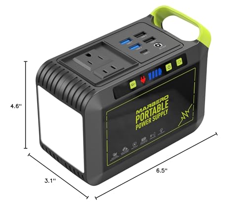 Marbero M82 box includes adapter and manual for quick setup