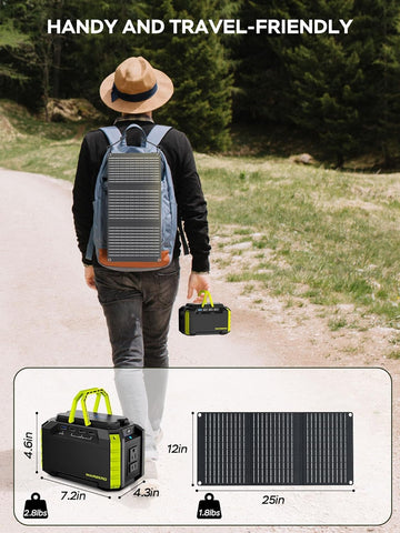 MARBERO three recharge options: AC, solar, car for on-the-go energy