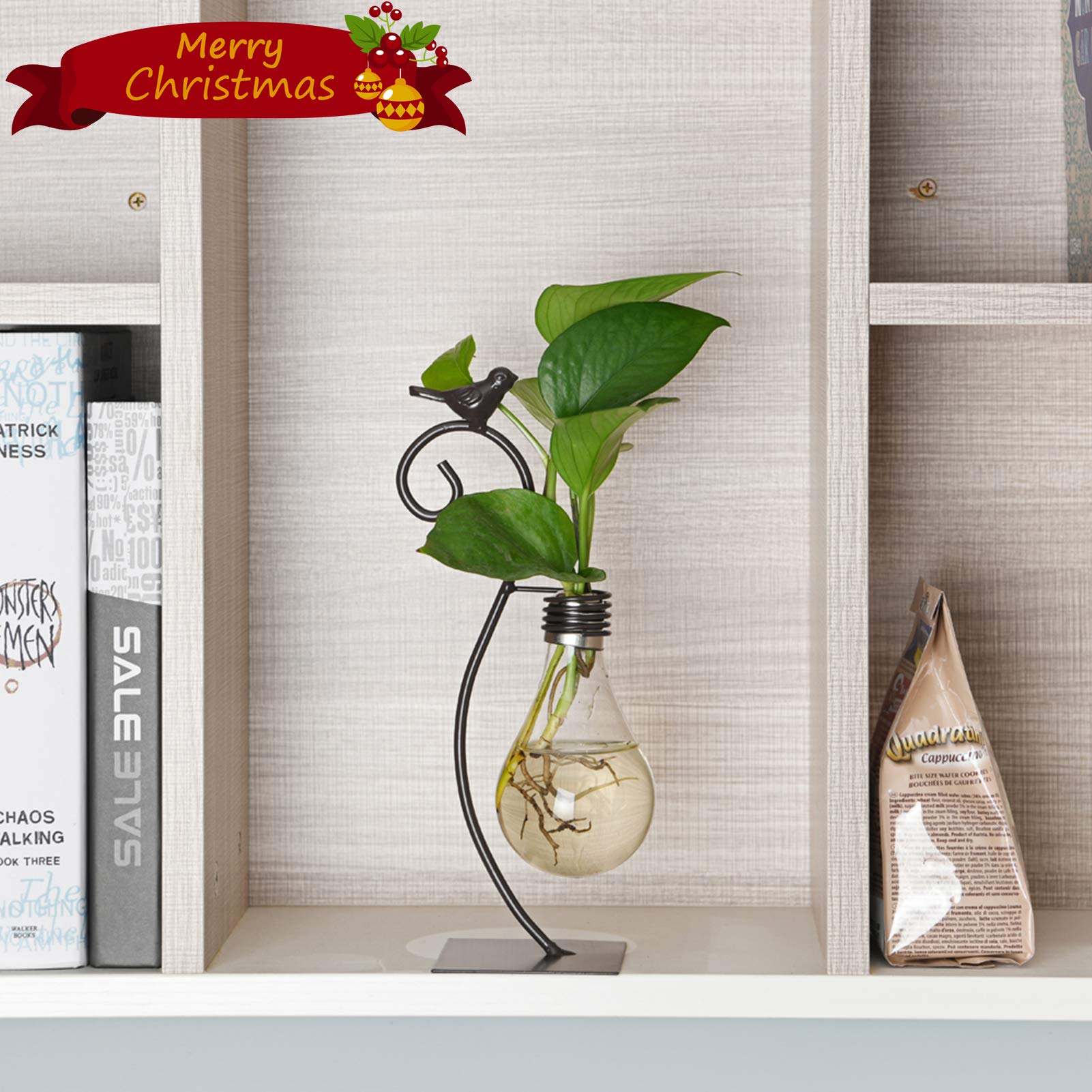 Marbrasse bulb vase holder adds contemporary desk elegance