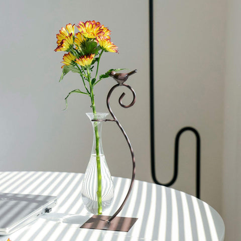 Marbrasse terrarium glass vase stand crafted for modern interiors.