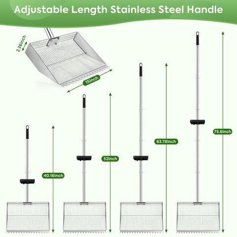 MarchingGreen 15inch wide shovel head speeds larger scoops.