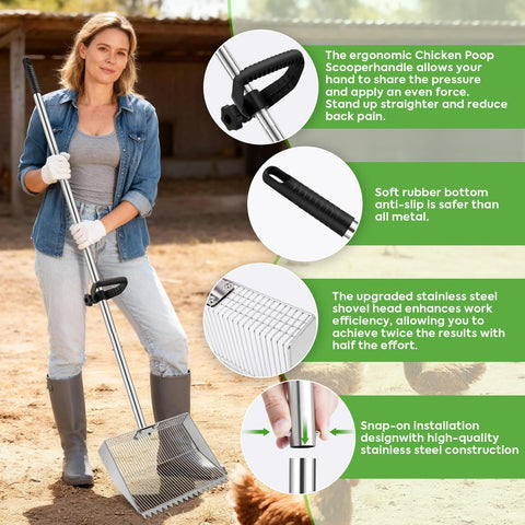 MarchingGreen adjustable handle stainless steel reduces bending.