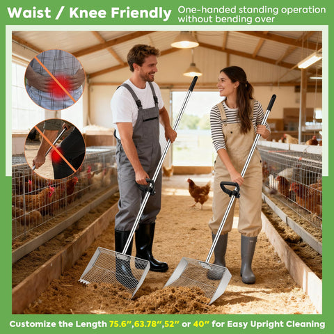 MarchingGreen ergonomic non-slip handle minimizes hand fatigue.