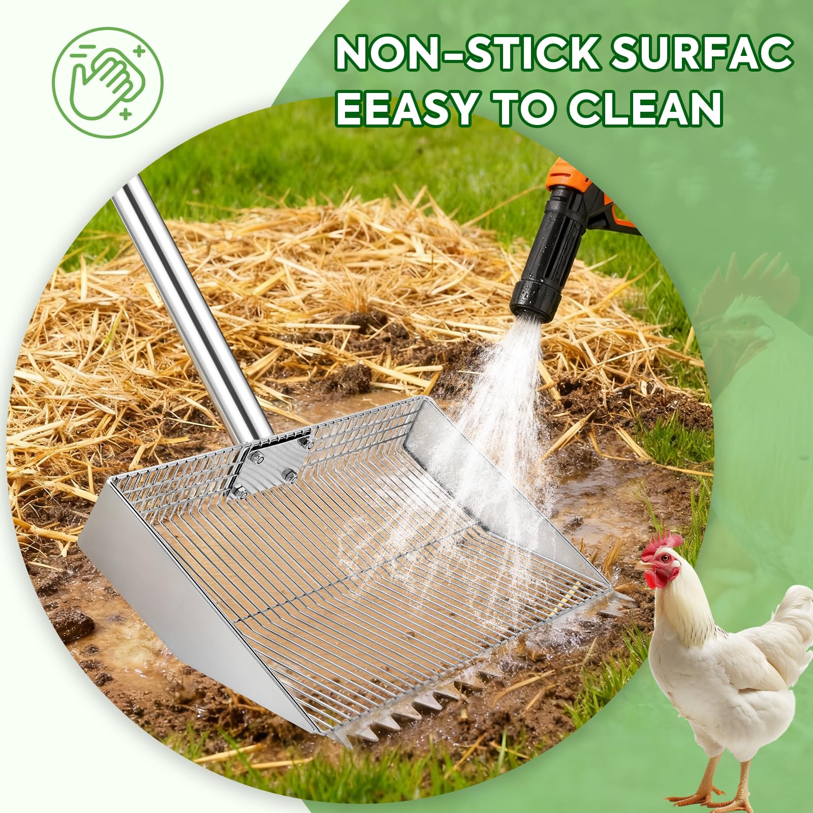 MarchingGreen optimized sieve spacing filters debris quickly.