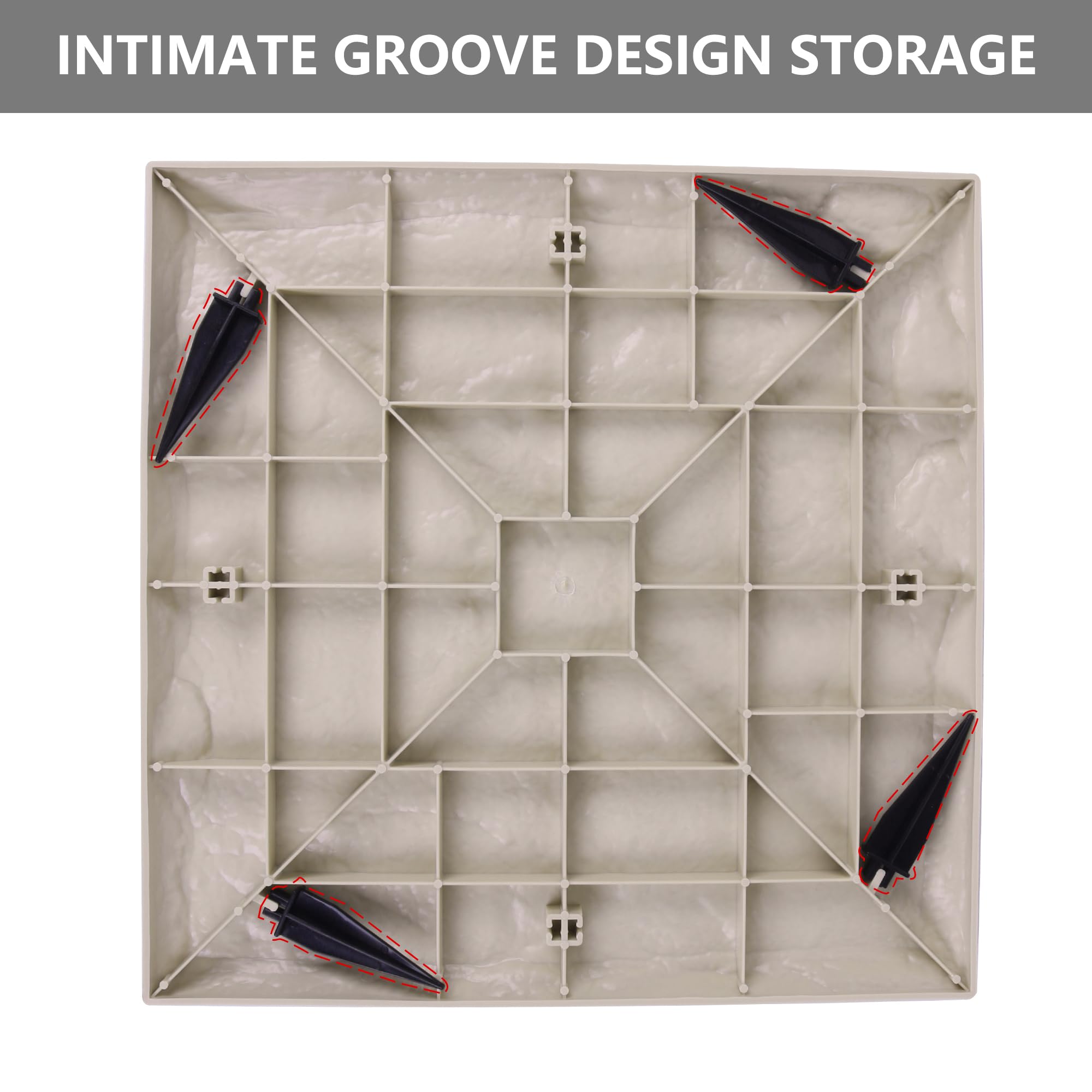 MARCHROSE stone with four ground stakes for secure installation