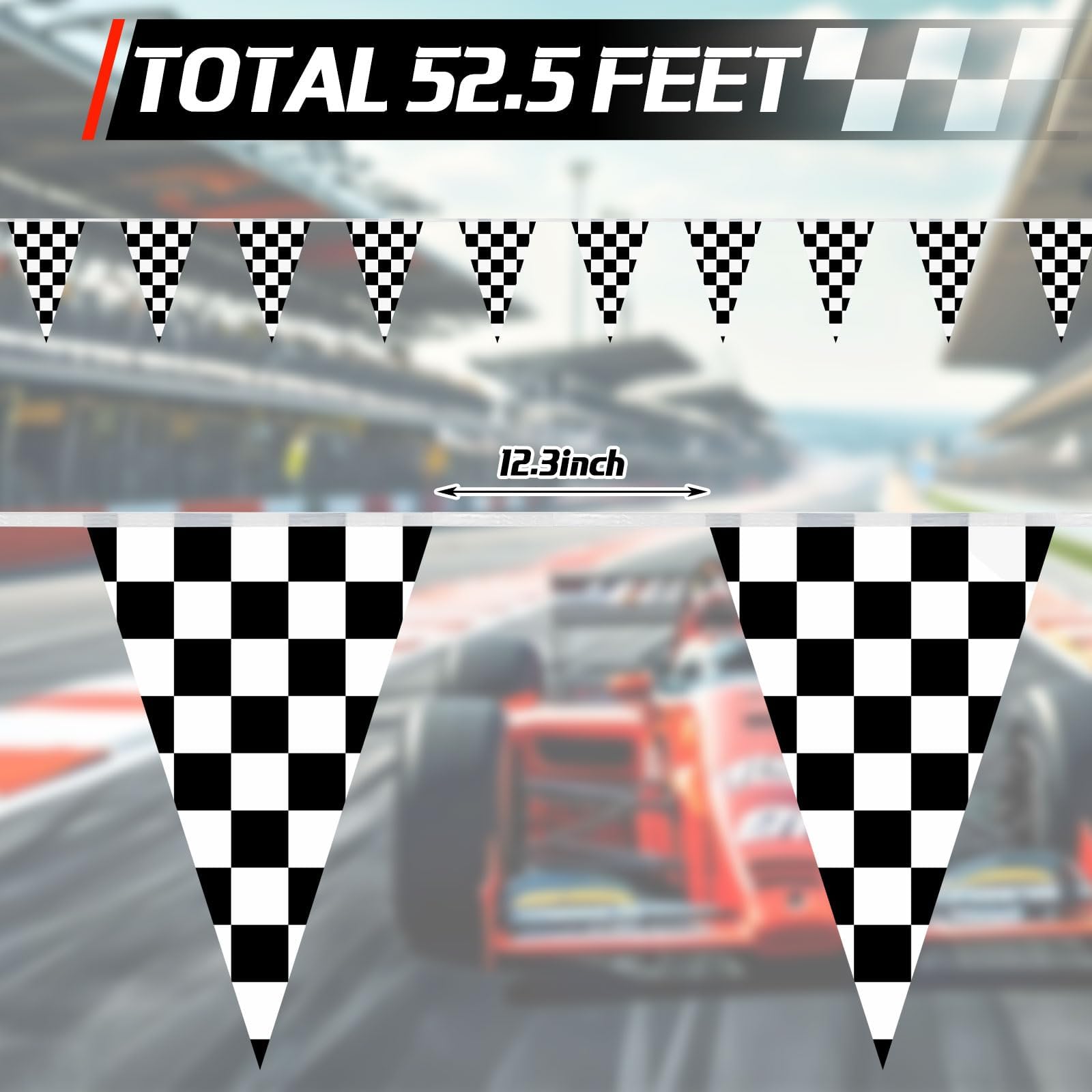 MARFOREVER 38 pennants banner adds dynamic race atmosphere.