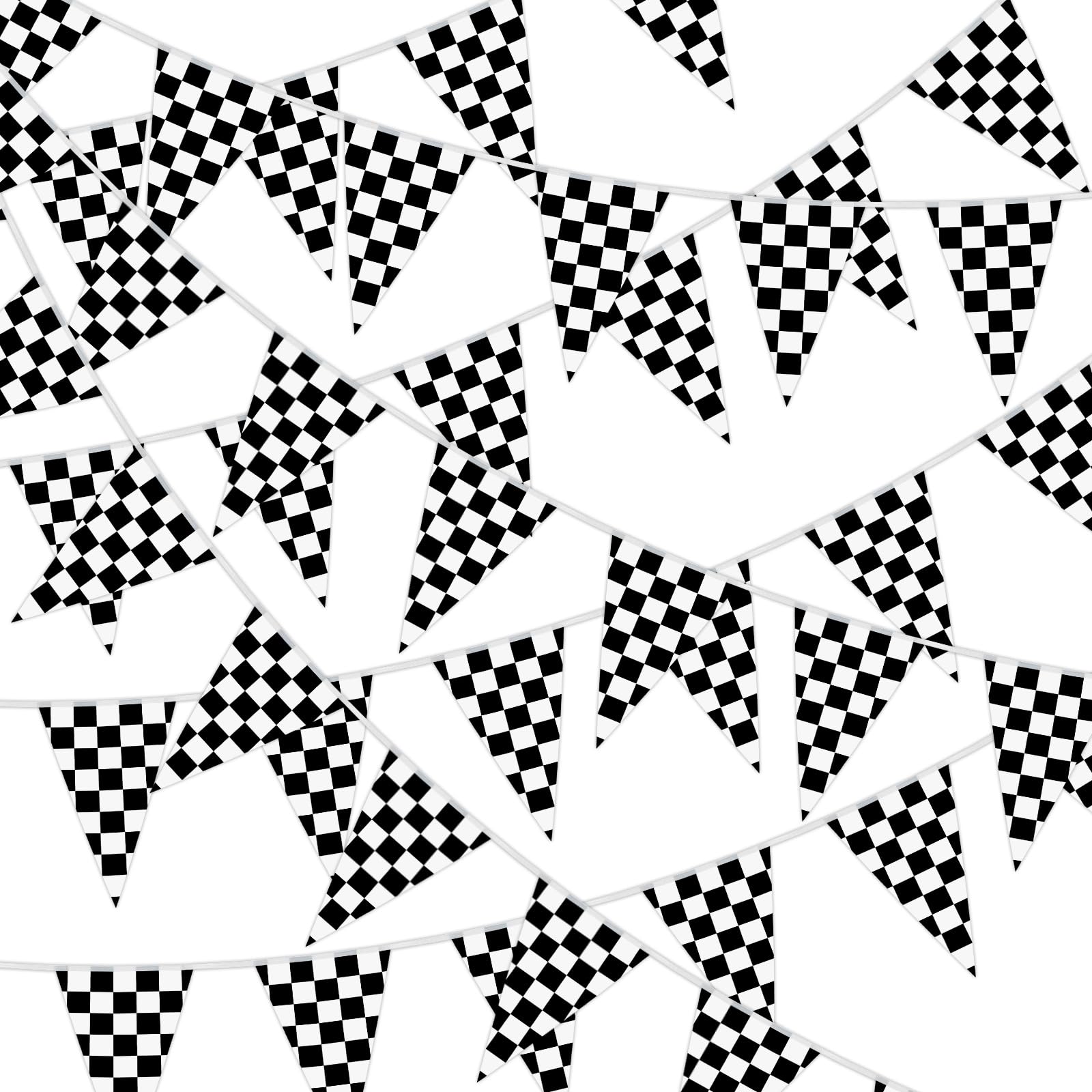 MARFOREVER checkered banner for high-visibility outdoor parties