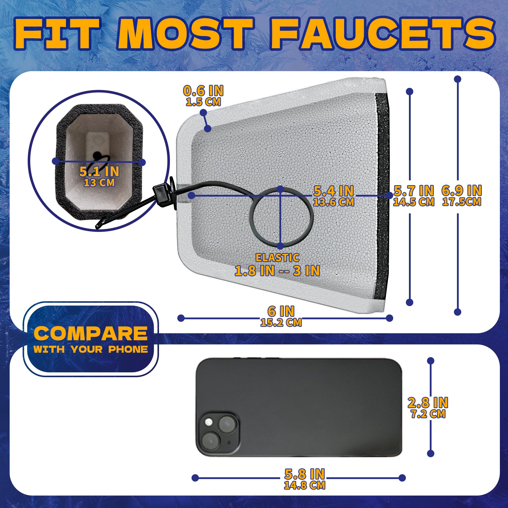 Marinexplore insulated cover fits most faucets, offering durable, reusable protection through cold snaps.