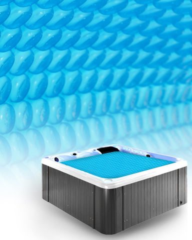 Mariocsa hot tub bubble cover 16mil 7x7 protects water and reduces evaporation.