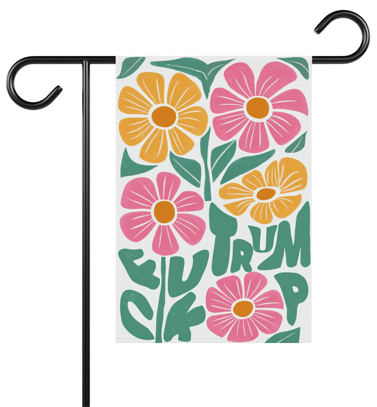 MarissaKay99 Subtle F*Ck Donald Tru flag front view for outdoor garden décor.