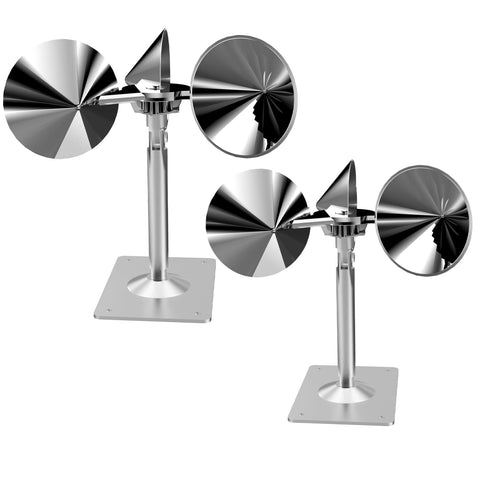 Marketty 2-pack bird reflectors with chrome two-sided finish spin to deter pigeons.