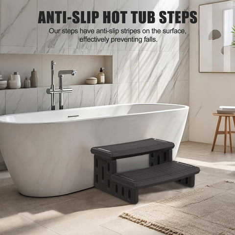 MARKETTY durable HDPE hot tub steps provide stable support and long-lasting outdoor use.