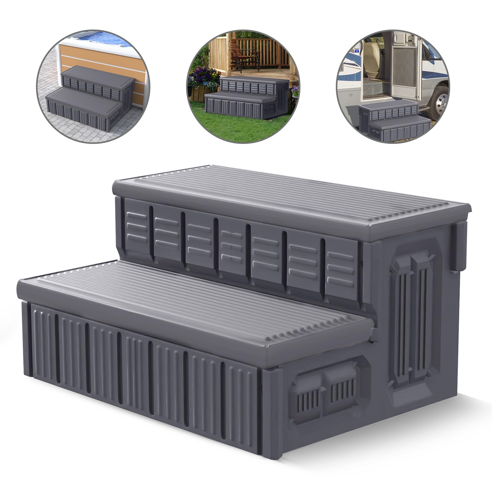 MARKETTY sturdy spa steps in use offer safe access to your tub